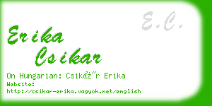 erika csikar business card